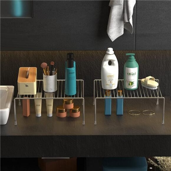 Set of 6, Medium (13 x 9.4 inch) Rustproof Metal Wire Kitchen Cabinet Organizer - Picture 5 of 7